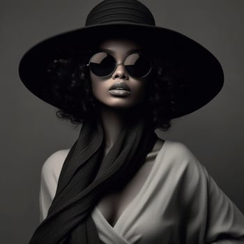 Illustration of a fashion portrait AI Generated photo