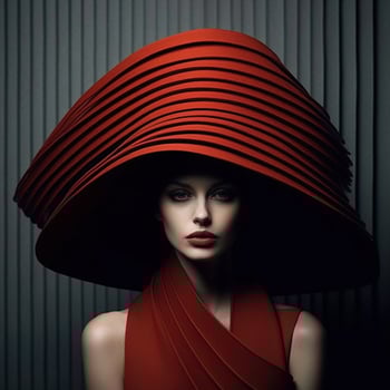 Illustration of a fashion portrait AI Generated photo