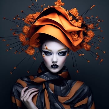 Illustration of a fashion portrait AI Generated photo