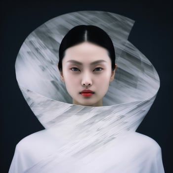 Illustration of a fashion portrait AI Generated photo