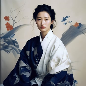Illustration of a fashion portrait AI Generated photo