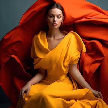 Illustration of a fashion portrait AI Generated photo