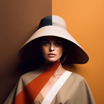 Illustration of a fashion portrait AI Generated photo