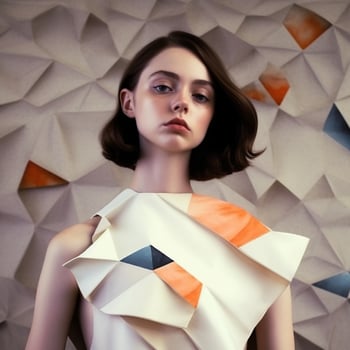 Illustration of a fashion portrait AI Generated photo
