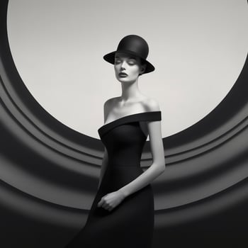Illustration of a fashion portrait AI Generated photo