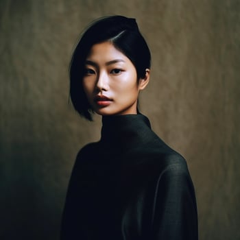 Illustration of a fashion portrait AI Generated photo