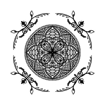 Mandalas for coloring book. Decorative round ornaments. Unusual flower shape. Oriental pattern, illustration, Mandala patterns. Weave design elements. Coloring book page photo