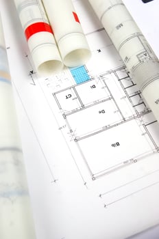 architectural drawings and construction plans photo