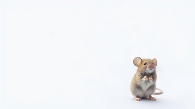 Photo of a monkey on white background. Generative AI