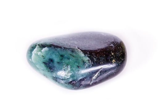 Macro Mineral Stone Jade Brazilian on white background photo