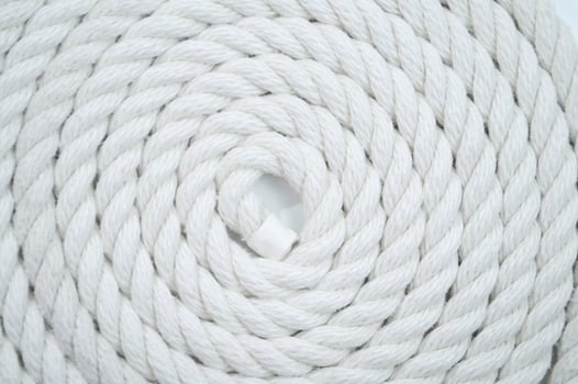 white rope on a white background photo