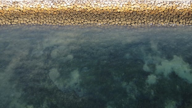 Top View Rock And Water Wallpaper photo
