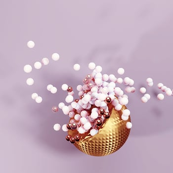 3d gold pastel photo