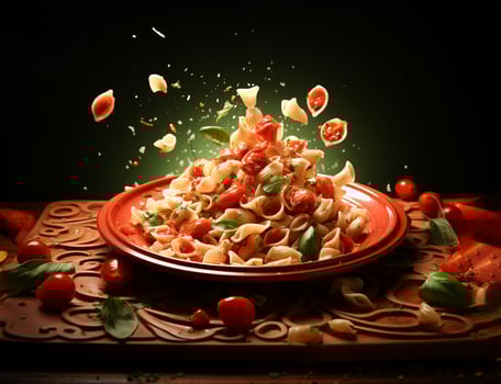 Ai Generated delicious italian pasta food photo