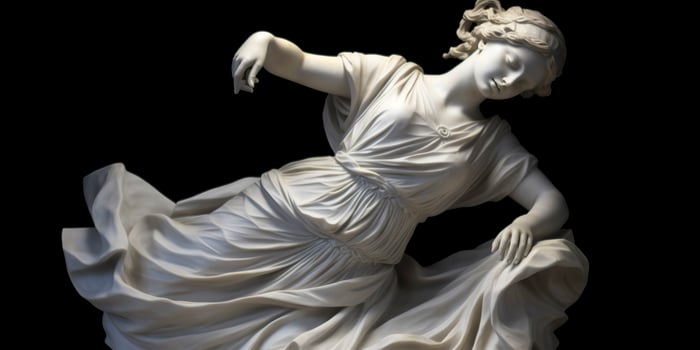 Marble statue of a ballerina. Generative AI photo