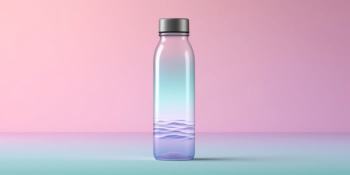 Water Bottle with beautiful background. Generative AI photo