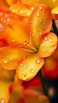 Freesia Flowers in the Morning Light. AI Generative photo