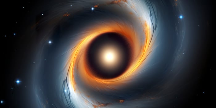Black Holes. The Mysterious Objects of Outer Space. Abstract Space Wallpaper. AI Generative photo