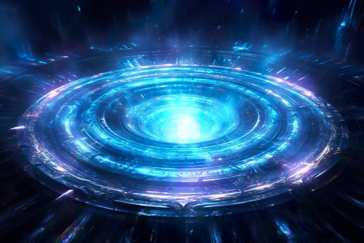 magical power portals holographic stargate cosmos hyperspace, AI Generative photo
