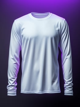 Men blank  white t-shirt for mockup design AI Generative photo