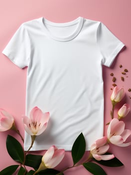 Blank white t-shirt for mockup design AI Generative photo