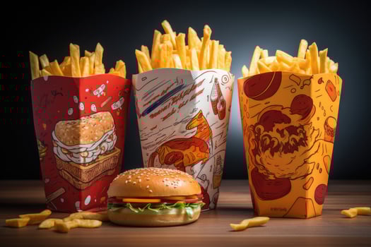 Packaging for fast food AI Generative photo
