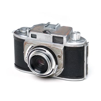 vintage old film camera isolated photo