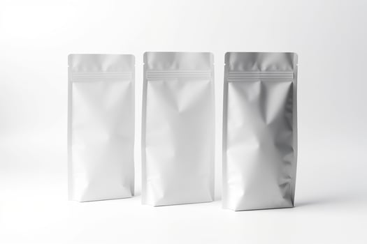 Blank Bag mockup design on white background. Generative AI photo