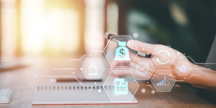 concept of finance and investment ,profit growth management ,financial graphical and statistical analysis ,Stock and currency fund management ,bank interest management ,high return investment photo