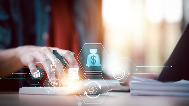 concept of finance and investment ,profit growth management ,financial graphical and statistical analysis ,Stock and currency fund management ,bank interest management ,high return investment photo