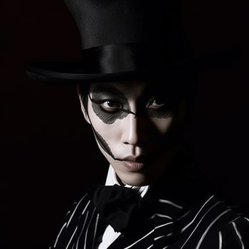 Illustration of a fashion portrait,  AI Generated photo