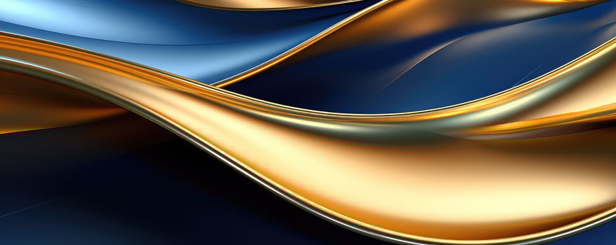 Wavy gold and black metallic background . AI Generated photo