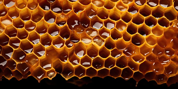 AI Generated. AI Generative. Hexagon honeycomb  texture background nature manvas mockup design wax decoration. Graphic Art photo