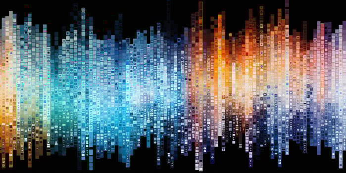 AI Generated. AI Generative. Data science coding programming work business technology abstract background monitor process. Graphic Art photo