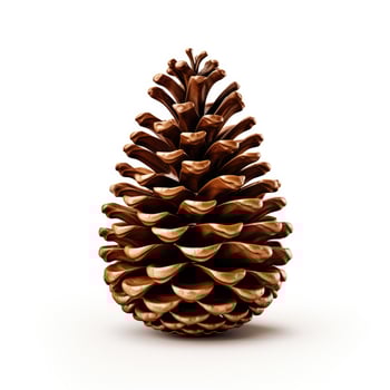 Classic Christmas tree pinecone isolated on white background photo