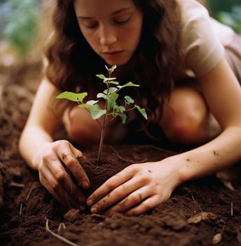 The girls hands are delicate and pale her fingers slender and graceful, nature stock photo