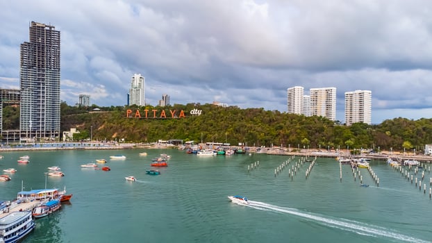 Aerial view of Pattaya , Thailand photo