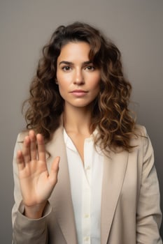 emotional dynamic pose 30 year old woman AI Generative photo