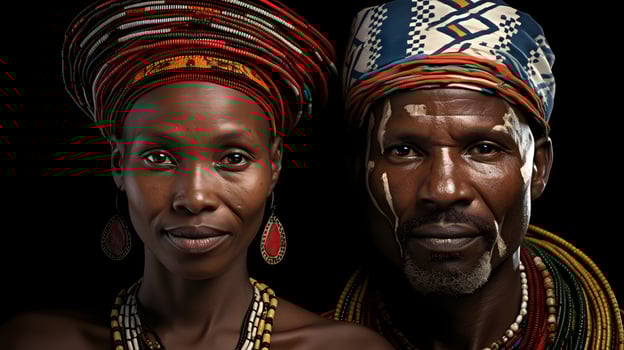 Black African Ethnicity family Having Fun. AI Generated photo