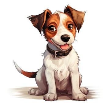Cartoon Style for Toddler Book Clipart on White Background AI Generated photo
