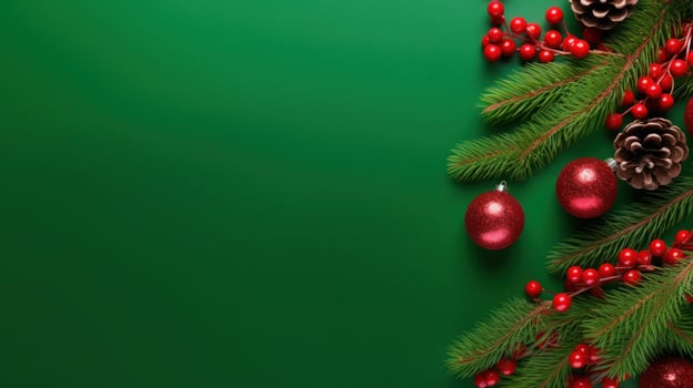 Christmas fir branch background photo