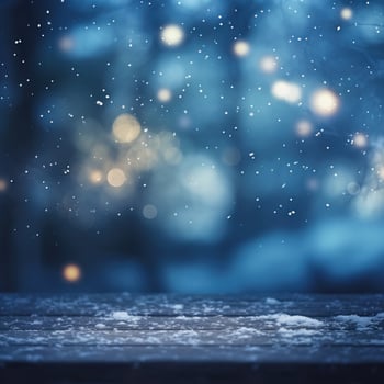 Blue Christmas background with snowflakes photo