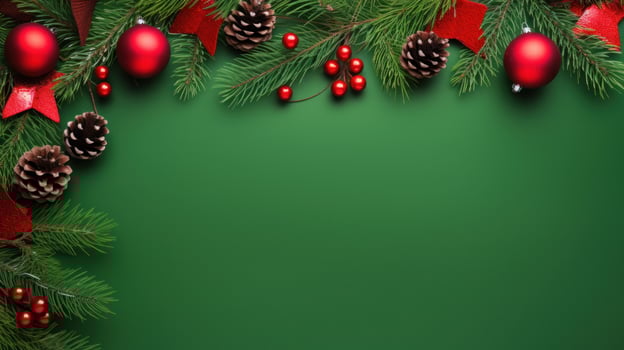 Christmas fir branch background photo