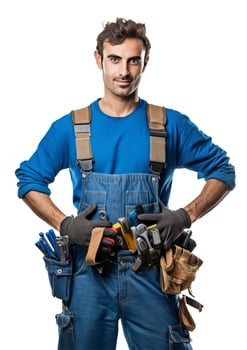 Attractive worker isolated photo