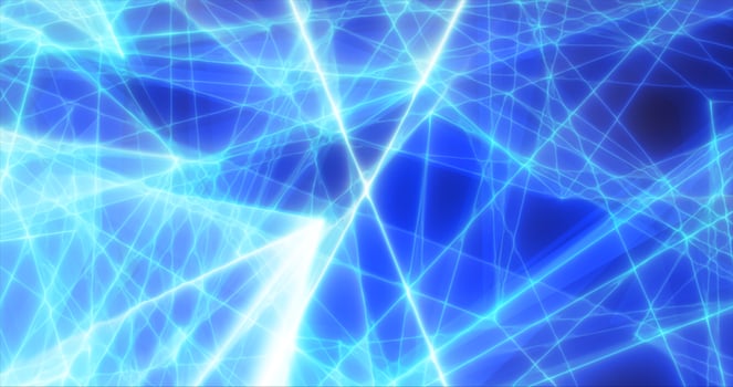 Abstract blue energy lines triangles magical bright glowing futuristic hi-tech background photo
