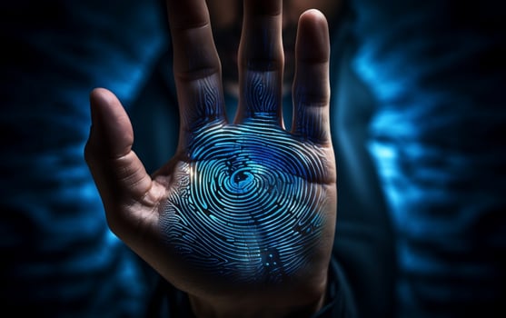 Fingerprint Scanning, Generative Ai photo