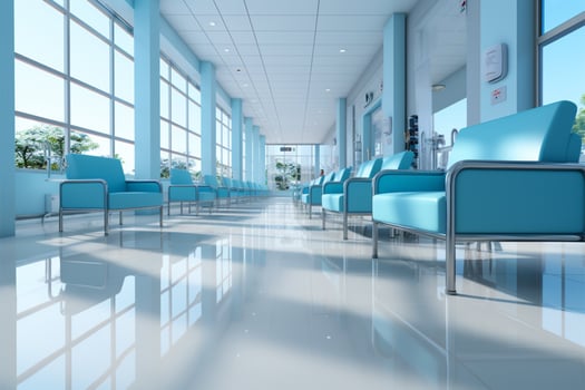Abstract blur adds a calming touch to the clinic interior background AI Generated photo