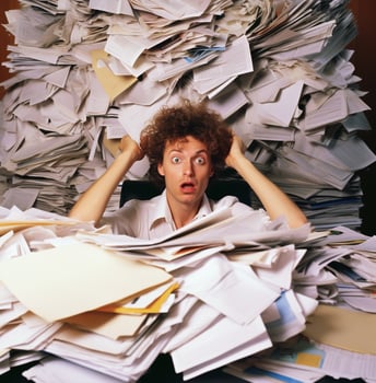 A person sitting at a desk, business and marketing stock photos