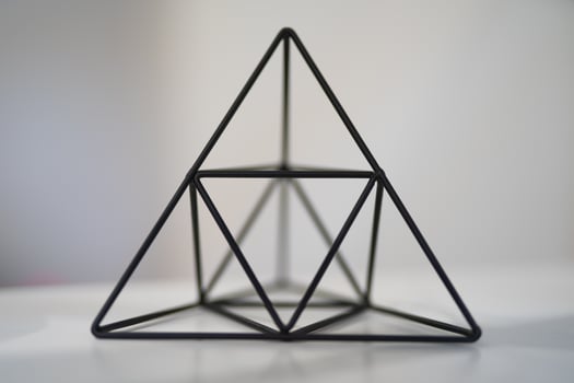 beautiful geometric shape of a triangle for decoration photo