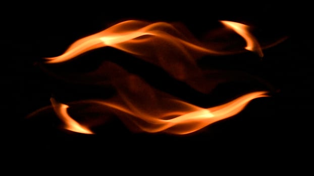 fire background burning flame frame on a black background photo